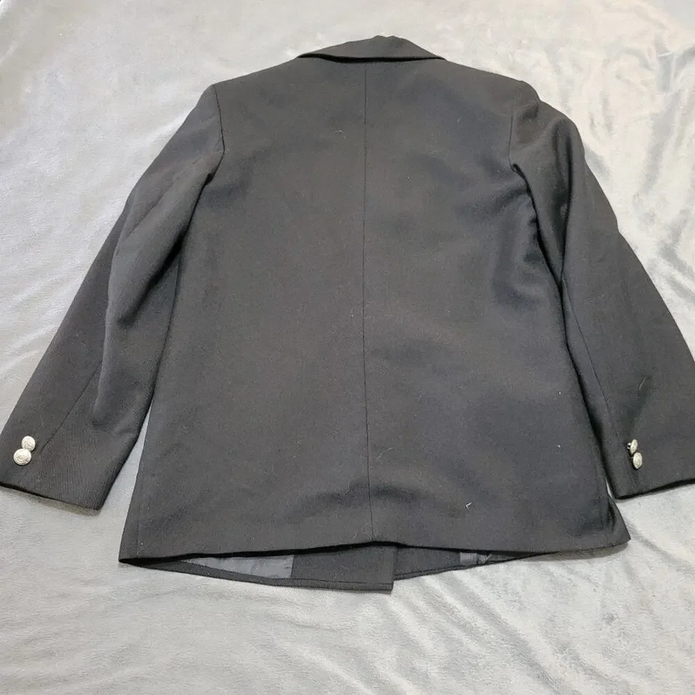 CLASS CLUB BIG BOYS SOLID DRESS JACKET BLAZER SZ 12 BLACK DOUBLE BREASTED JACKET